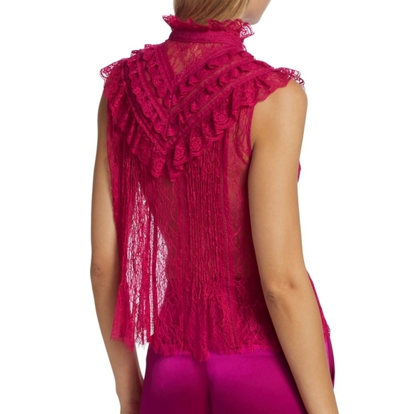 New Alice + Olivia Rheba Sleeveless Lace Top - Picture 4 of 10